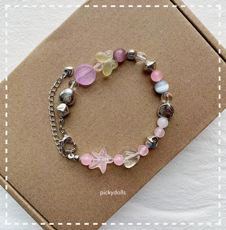 Pink Starfish Love Bracelet