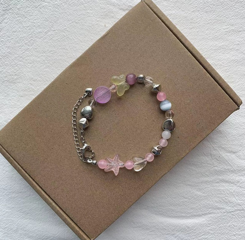Pink Starfish Love Bracelet