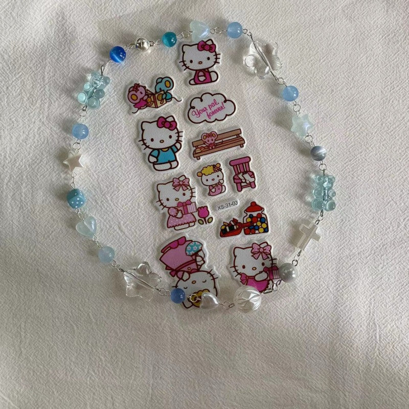 cute blue bear necklace