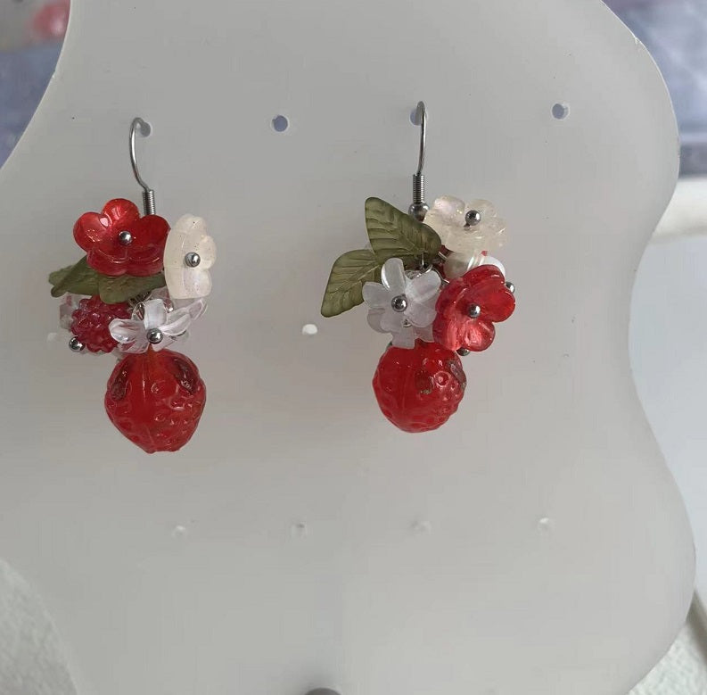 Red Berry Earrings