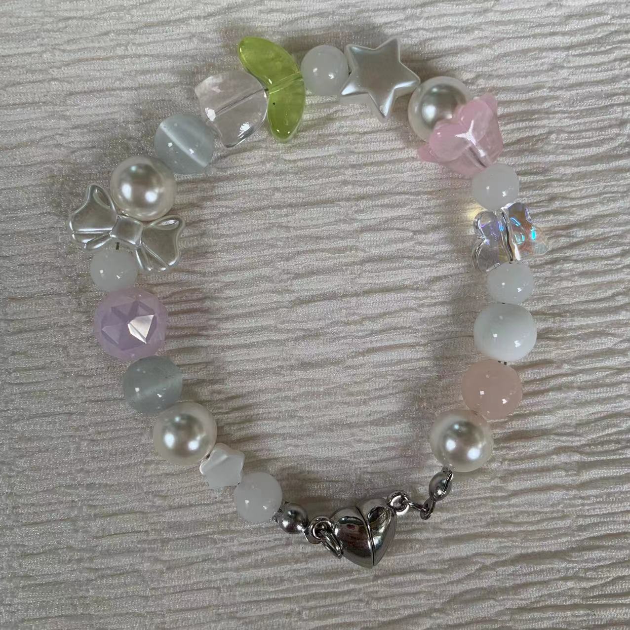 pink pastel simple Magnet buckle bracelet