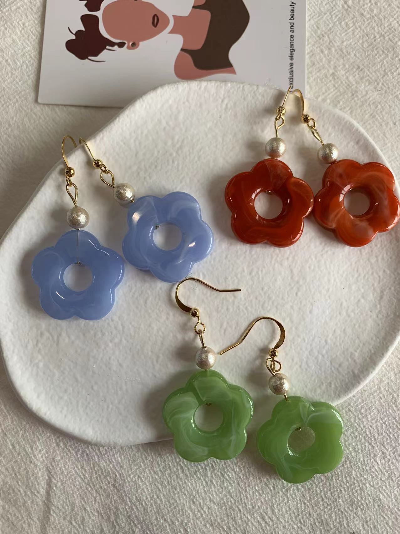 summer flower earrings
