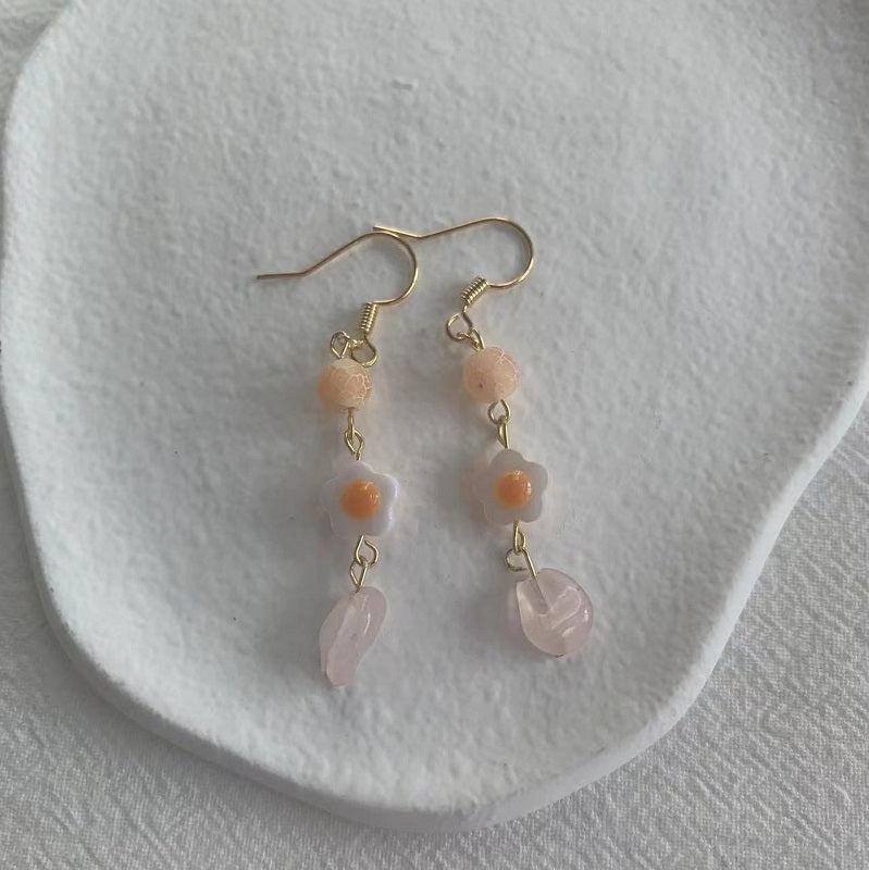 crystal flower earrings