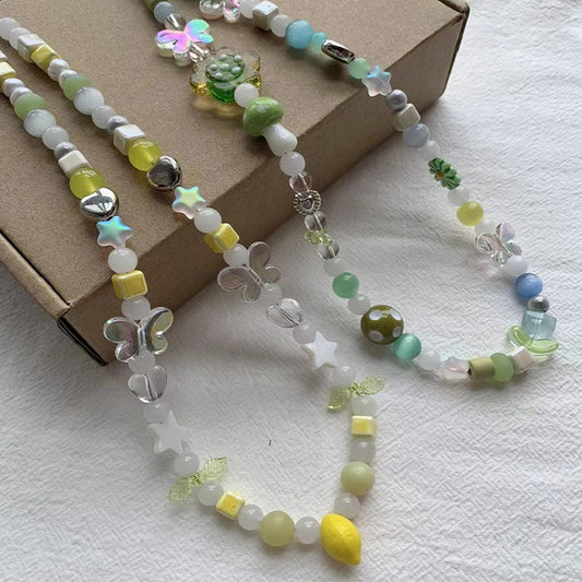 Summer Lemon Butterfly Necklace