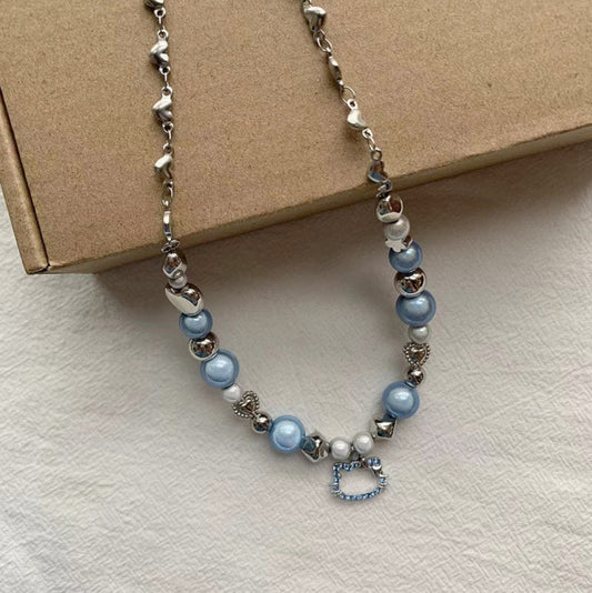 blue KT love necklace