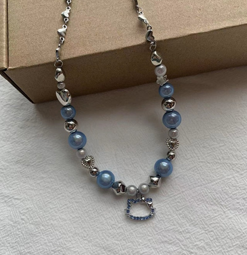 blue KT love necklace