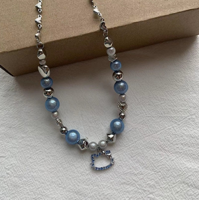blue KT love necklace