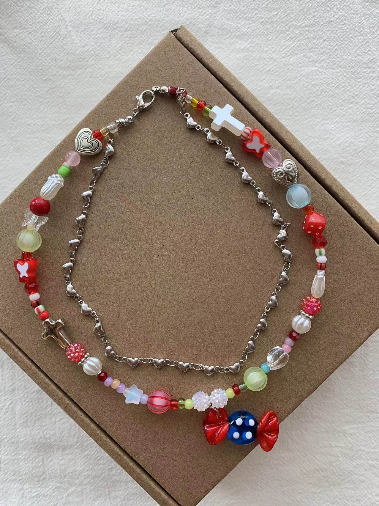 red candy cute necklace