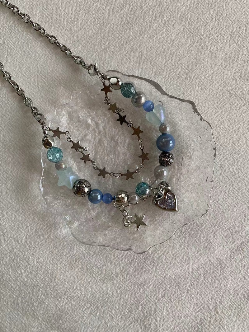 bluelove star bracelet necklace