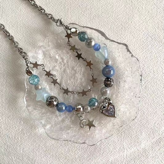 bluelove star bracelet necklace