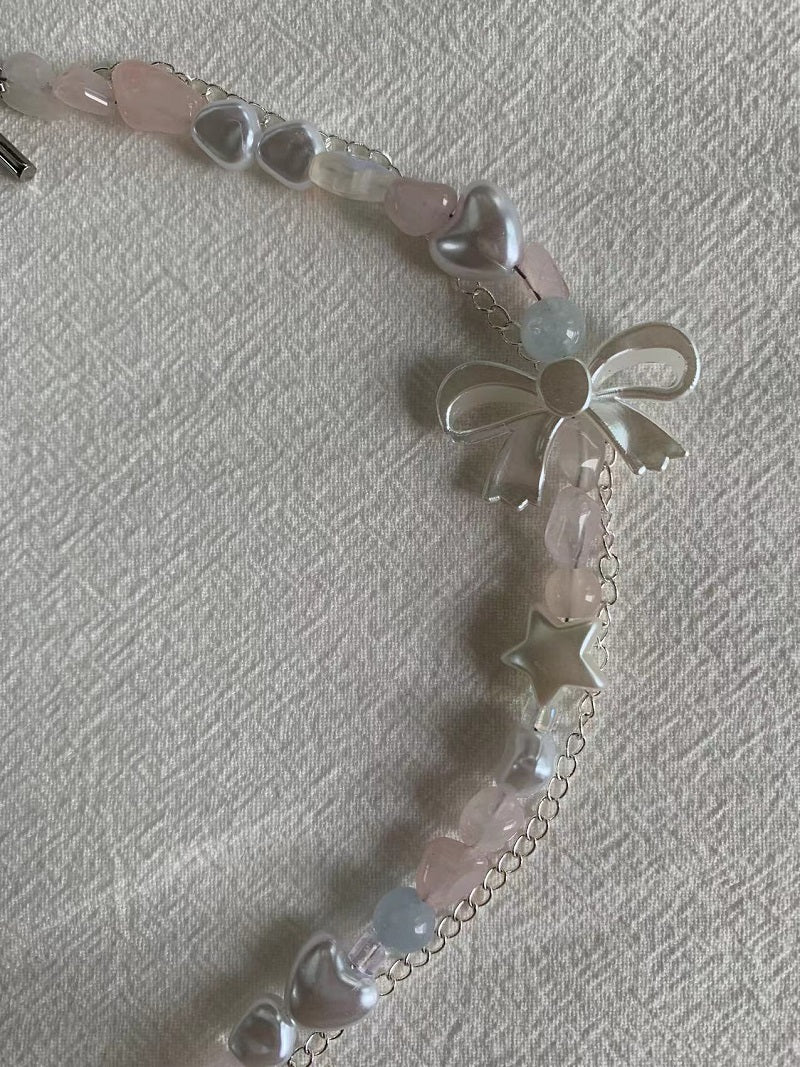 pastel flower necklace