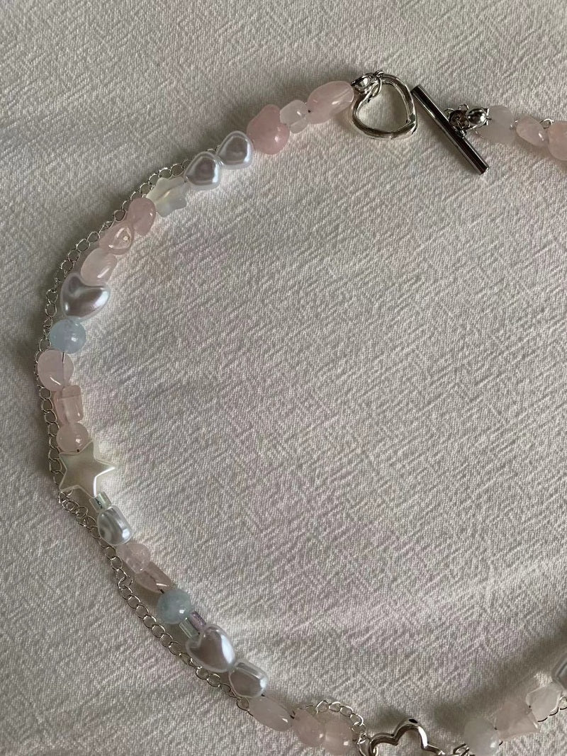 pastel flower necklace