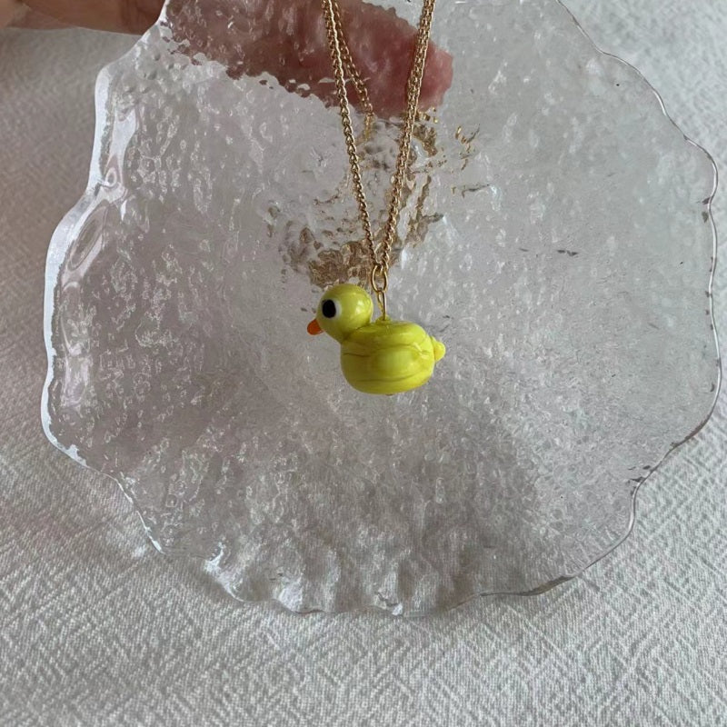 Little Yellow Duck Pendant Magnet Necklace