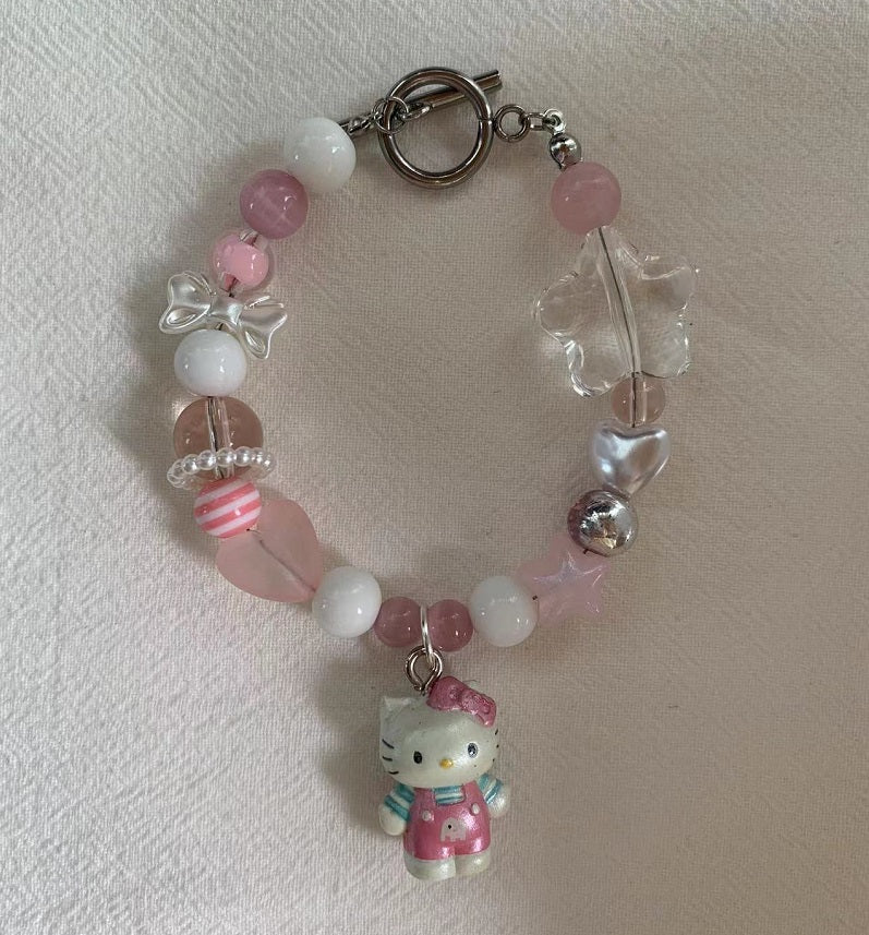 pink kt cute bracelet