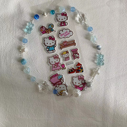 cute blue bear necklace