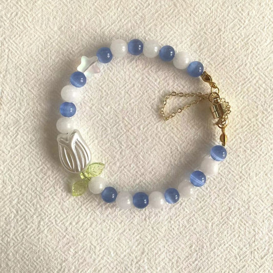 Simplicity blue Magnet anti loss bracelet