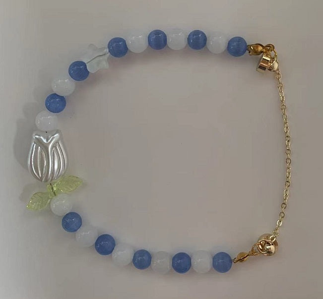 Simplicity blue Magnet anti loss bracelet