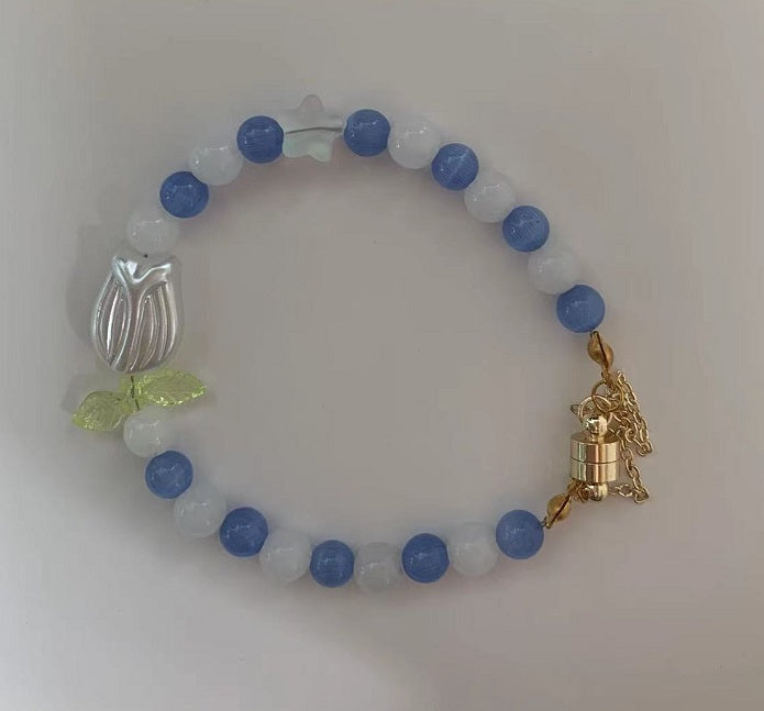 Simplicity blue Magnet anti loss bracelet