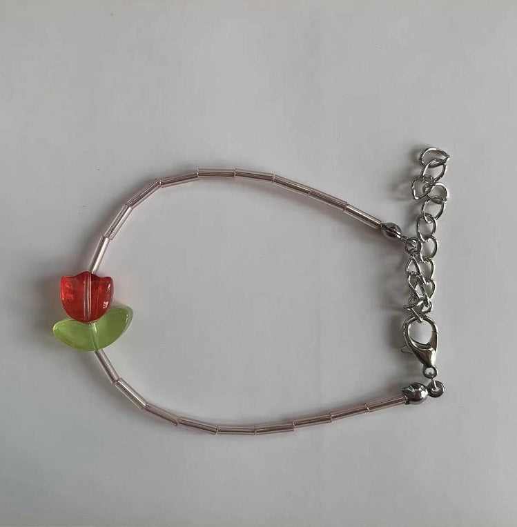 red tulip bracelet