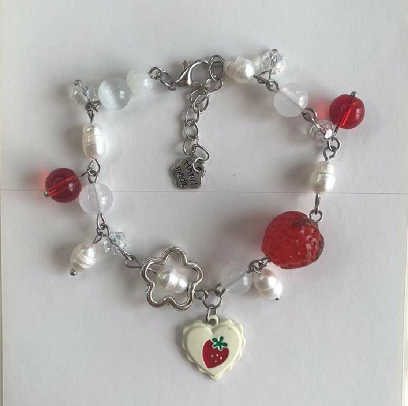 strawberry pearl bracelet