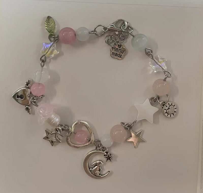 pink love star bracelet