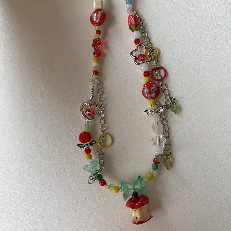 Colorful Showa Apple necklace