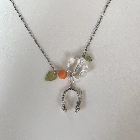 Orange Soda Earphone necklace （Magnet buckle）