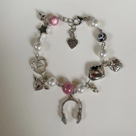 pink y2k bracelet