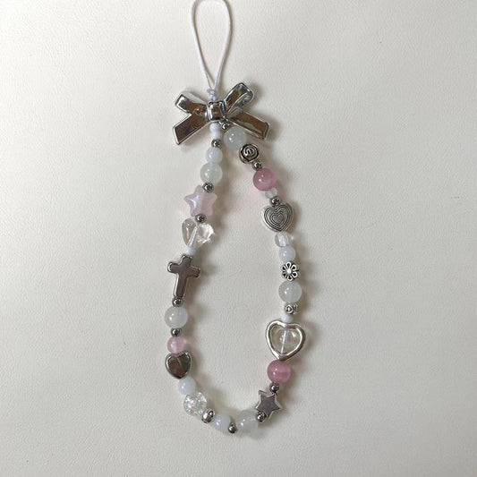 pink bow phone charm