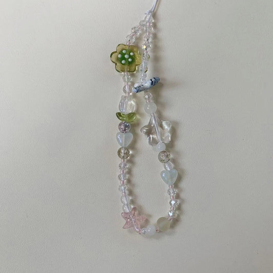 Flying Bird Flower star phone charm