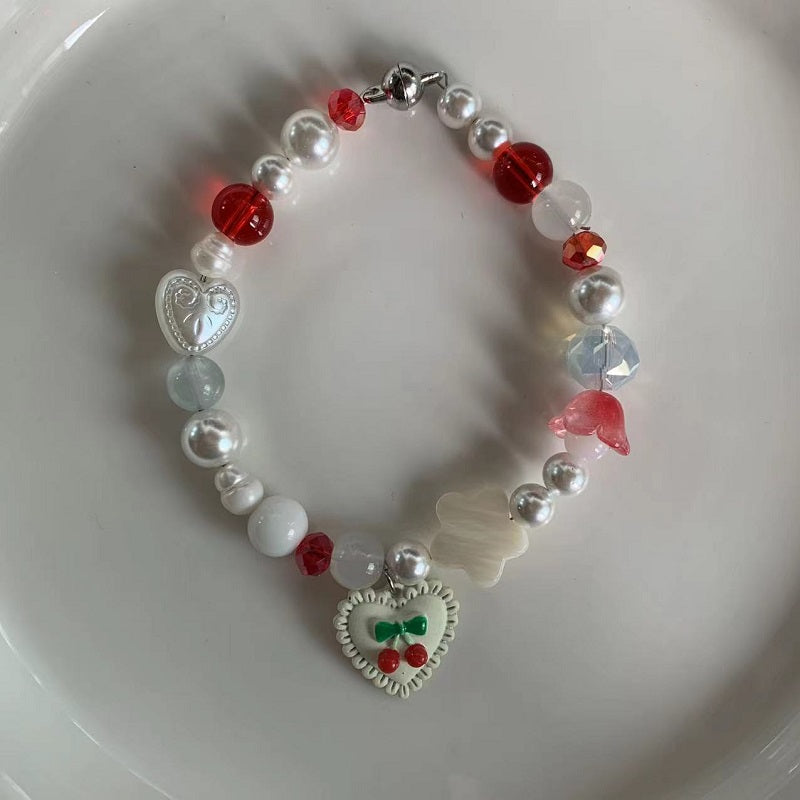 red cherry bracelet