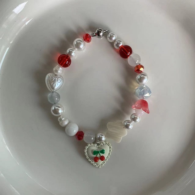 red cherry bracelet