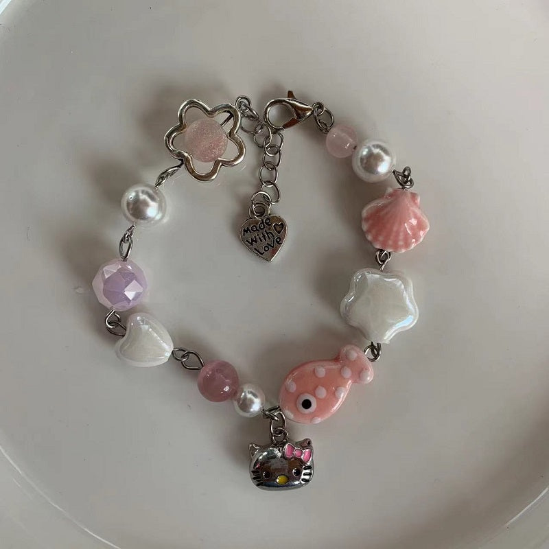 pink kt ceramics bracelet
