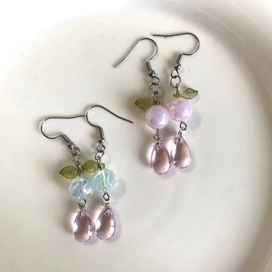 Orange Water Drop Earrings