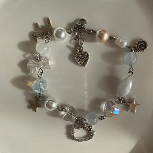 bling white kt bracelet