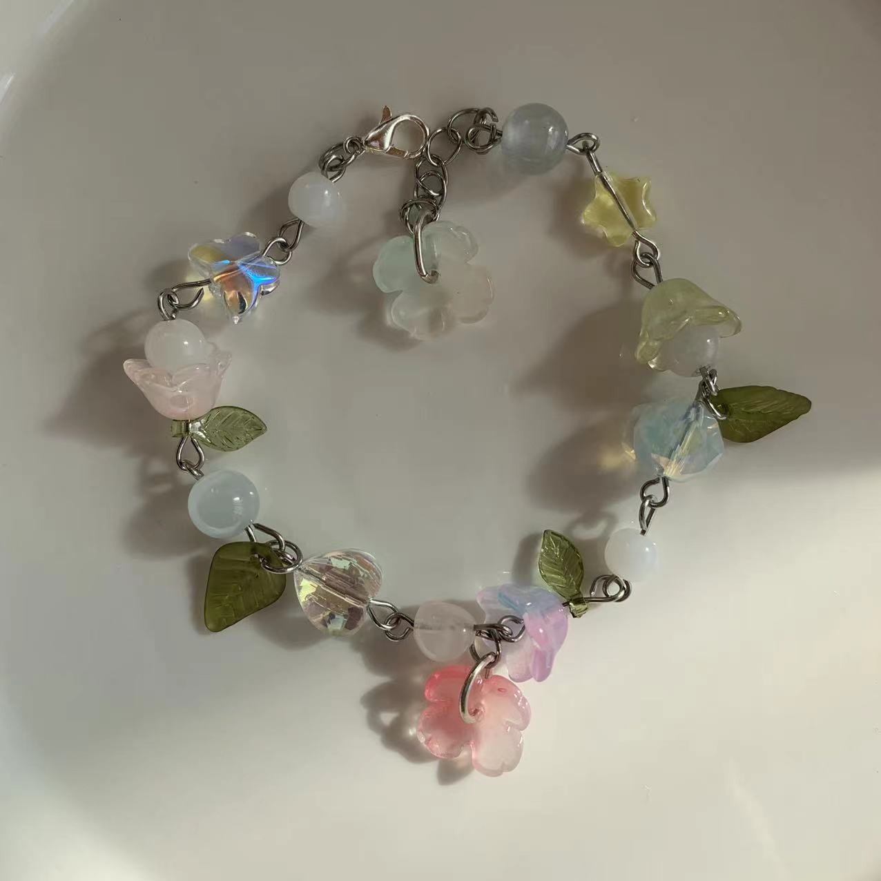 flower flower flower bracelet earrings
