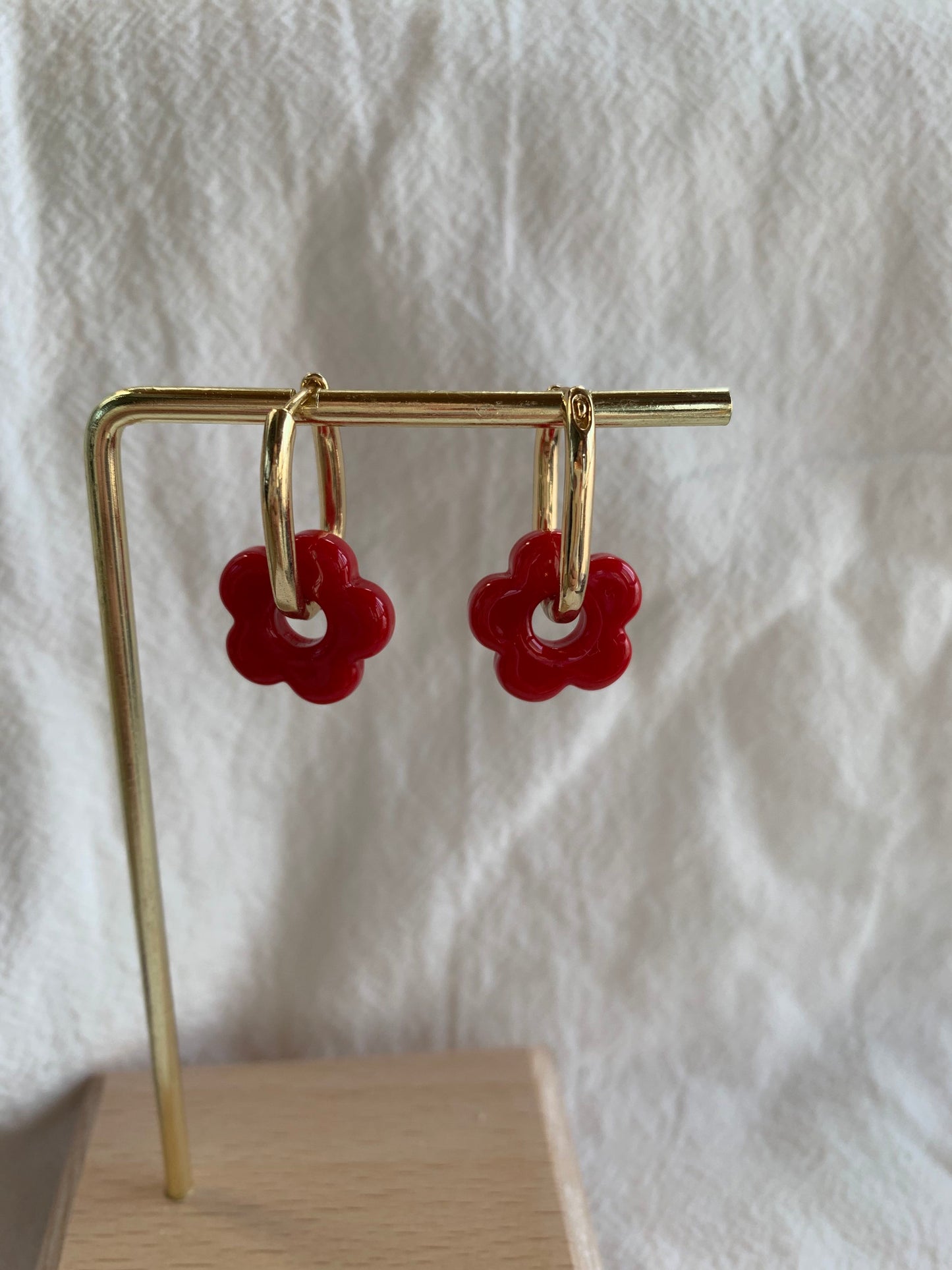 Ceramic flower earrings