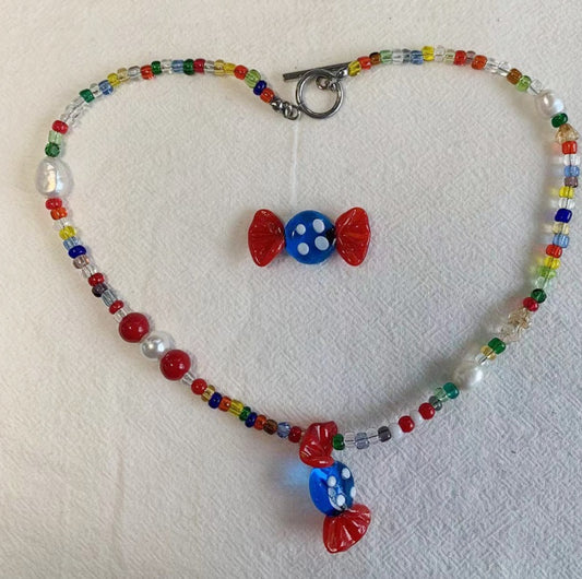 candy beads Pearl necklace