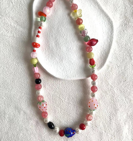 Strawberry Tulip Necklace