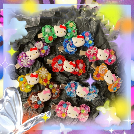 handmade hello kitty y2k Hairpin pd2201