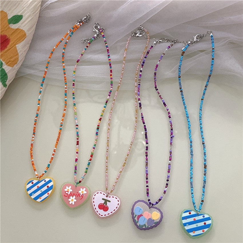Colorful Beaded Necklace pd5301
