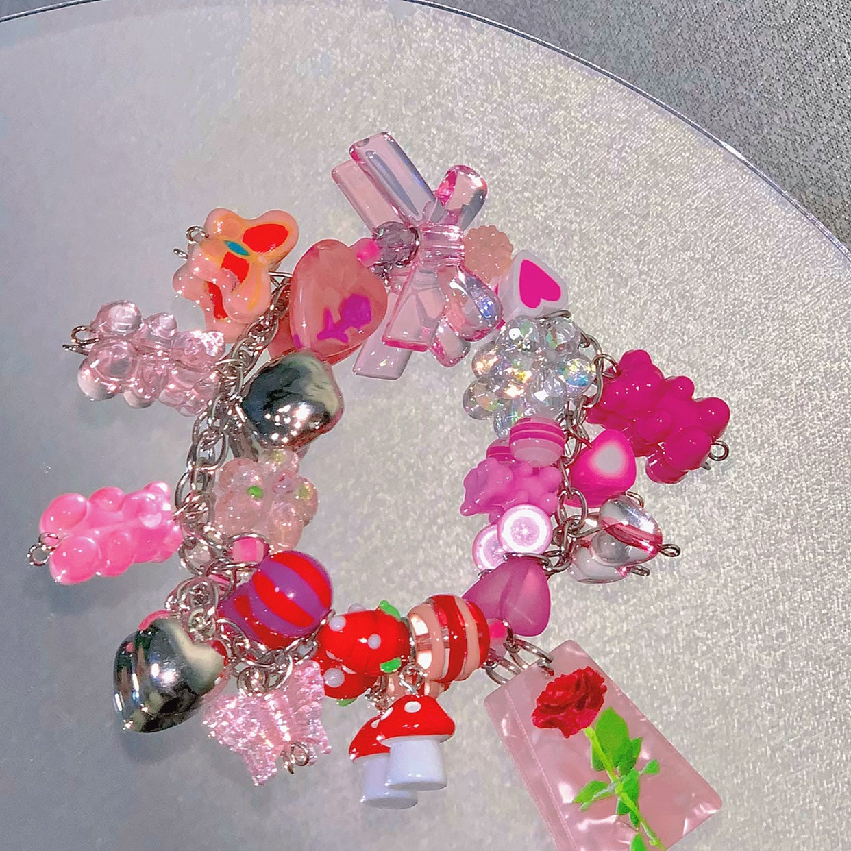 handmade rose bracelet